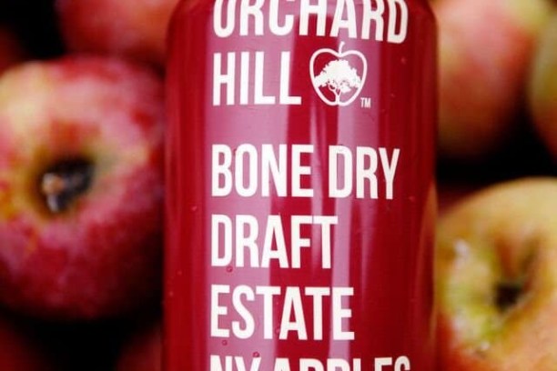 an orchard hill beer can