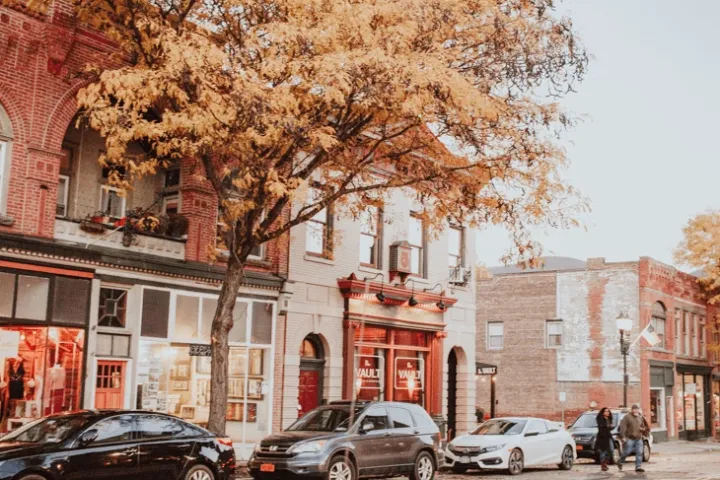cars parked on a city street