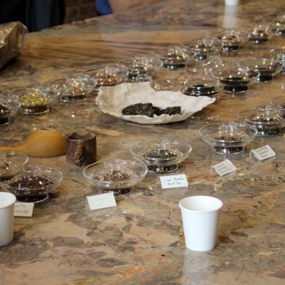 a cup of coffee on a table