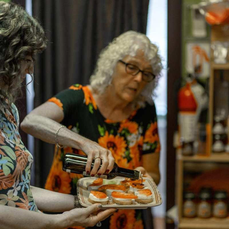 a person standing in a room